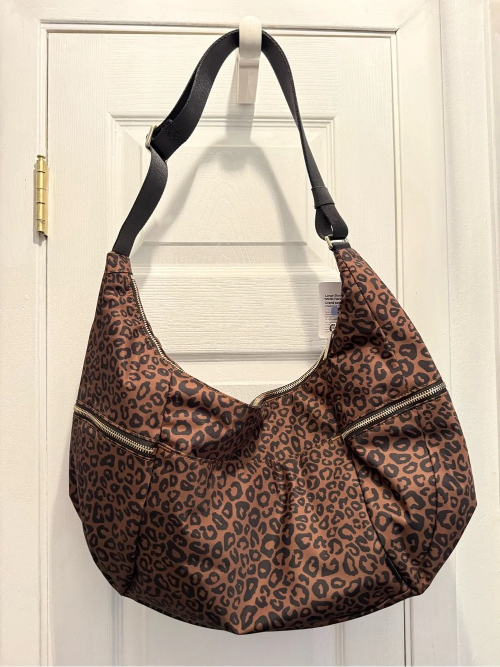 Lululemon Large Slouchy Sling Bag *Metal Hardware Leopard
